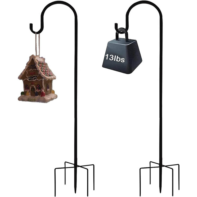 NKJUNEER Shepherds Hook, 2 Pack Adjustable Shepherd Hook With 5 Prong